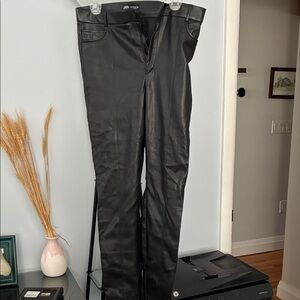 Zara Black Leather Pants